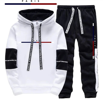 Paris Fashion Printed Men's Set/Hoodie/Pants Fall Daily Casual Sports Jogging Suit Urban Street Trend Pullover Sweatpants Outfit