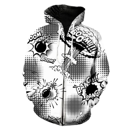 Manga Style 3D Print Cartoon Zipper Hoodie Men Spring Long Sleeve Harajuku Sweatshirts Jackets Tops Teens Streetwear Hoodies