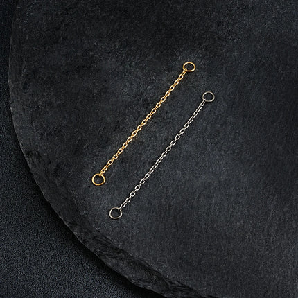 Right Grand TA1 Titanium Dangle Earring Connector Chain Charm for Labret Stud Helix Nose Hoop Clicker Earlobe Piercing Jewelry