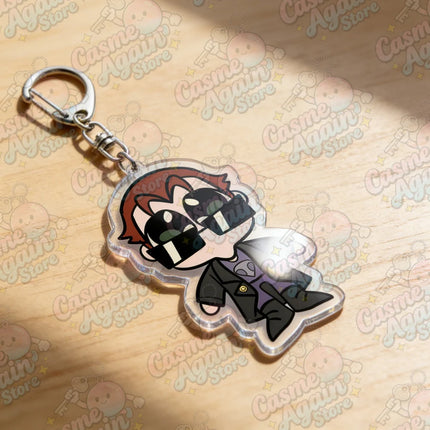 Cartoon Chibi Postal Dude Keychain Accessories Bag Anime Postal Peeker Keyrings Jewelry Manga Game Fans Gifts