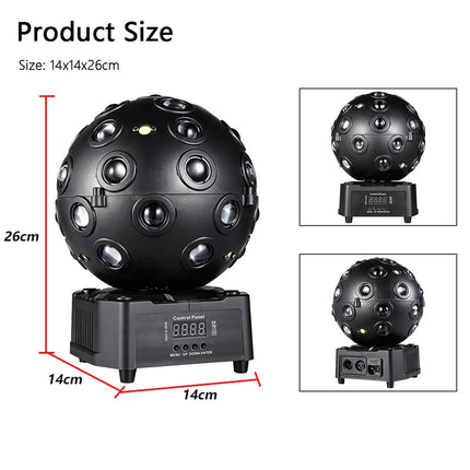150W Magic Storm Rotating Ball Light DMX512 Sound Control Strobe Lamp Remote DJ KTV Bar Party Disco Club Stage Effect Lighting