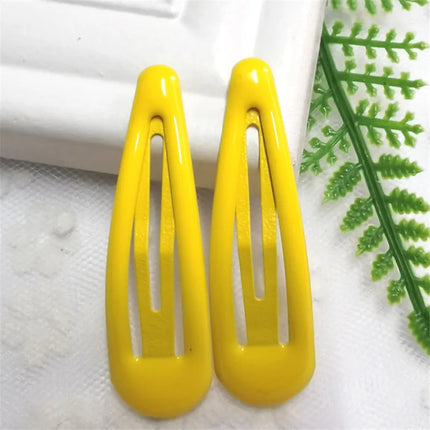 2pc/lot Color BB Hairpins Metal Baking Finish Barrette Hair Clips for Kids Children Baby Girls Snap Pins Women Hair Accessories