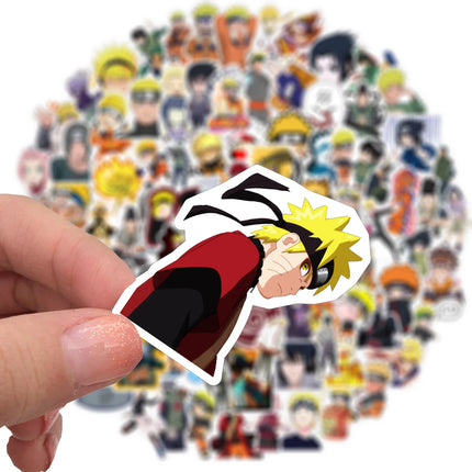 50/100PCS Naruto Anime Sasuke Decals Graffiti Stickers Phone Guitar Laptop Notebook Suitcase Waterproof Sticker Kids Toys