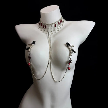 Tassel Bell Nipple Clamp Collar Set BDSM Training 5 Styles Available Sexy Women's Accessories Erotic Body Chains Adult Sex Toys
