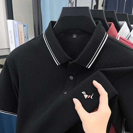 100% pure cotton Men's Polo T-shirt New Style Summer Cozy Skin-friendly Luxury high-end Commuting Short Sleeve Custom embroidery
