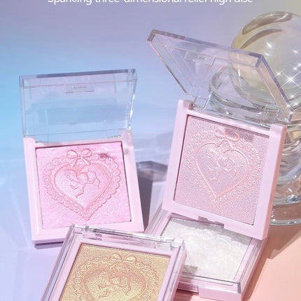 Love Angel High Gloss Powder Highlighter Makeup Palette Peach Fairy Glitter Body Bronzer Highlight Contour Illuminator Makeup