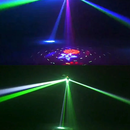 DMX Colorful LED Moving Head Light Beam Patterns Laser Golden Strobe Effects DJ Lighting Show Wireless Remote Disco Party Lights