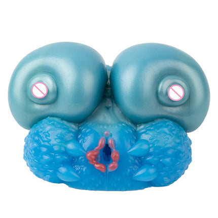 ELKKOST Fantasy Silicone Breast Shape Male Masturbator Pocket Pussy Toy Realistic Skin Touch Vaginal Channel Adult Sex Toys