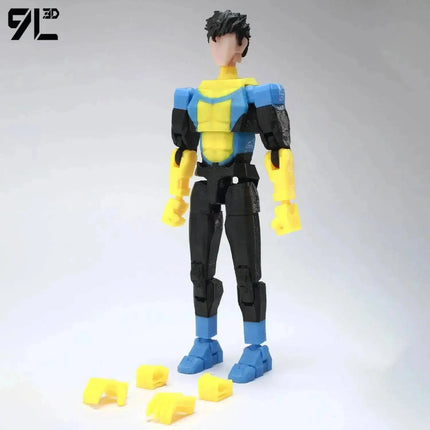 9L3D Lucky13 Dummy13 Reanimator Invinc Action Figure Toy 3D Printed Movable Doll Multi-Jointed Hero Collectible Desktop Ornament