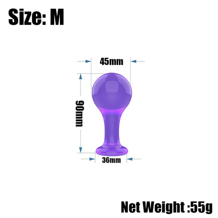 Black Smooth Butt Plug with Flared Base Prostate Massager for Men And Women Beginner Anal Training Toy