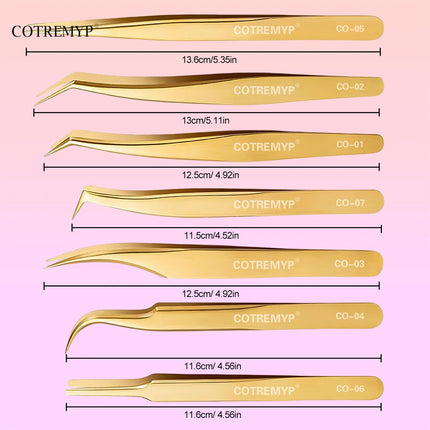 Precision Tweezers For Lashes  DIY Eyelash Extension Applicator Tools Stainless Steel Hair Removal tweezer professional makeup