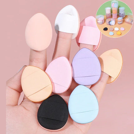 6/10Pcs Mini Finger Puff Foundation Small Air Cushion Powder Sponge Face Concealer BB Cream Cosmetic Applicator Makeup Tools