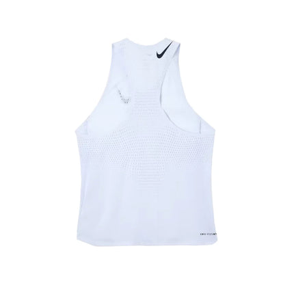 Nike Dri-Fit AeroSwift Men's Sleeveless Running Tank – Soccer Gray, Round-Neck, Logo Print, Breathable FN4232-085