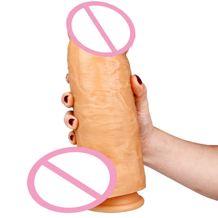D 7.5CM SUPPER thick dildo Huge Realistic Giant Long Dildo Soft Silicone Vaginal Masturbators Penis Erotic Toy for Women - DILDO
