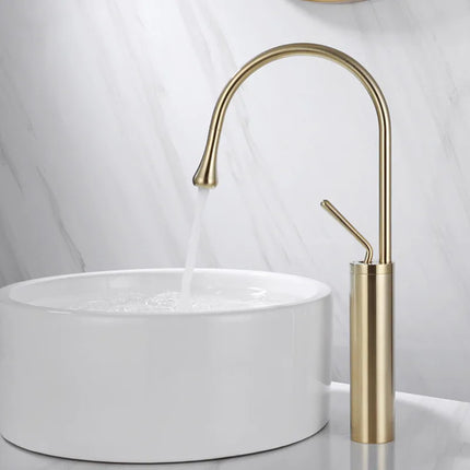 Modern Basin Faucet Brushed Gold Black Silver Faucet Deck Mounted Basin Sink Tap Mixer Hot Cold Brass Tap for Bathroom