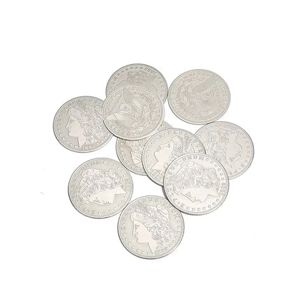 10 Palming Coins Morgan Dollar Version Super Thin Coin Magic Tricks Close up Magic Magia Magicians Prop Accessory Copy Coin