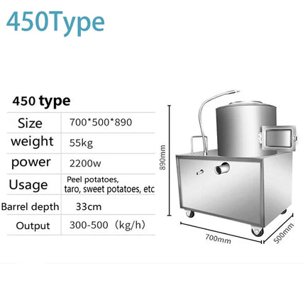 Electric Potato Peeler Industrial Machine Hot Selling Taro Slicer Commercial Kitchen Equipment for Potato Cutting
