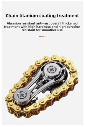 Sprocket Flywheel Flywheel Flying Top Flying Disk Anti-Anxiety Ornaments Metal Bicycle Chain EDC Rotating Flying Disk Adult Toy
