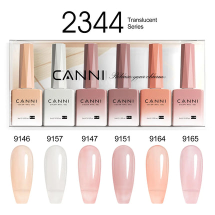 6pcs/kit CANNI TPO FREE HEMA FREE Halloween Nails Color Set Dark Red Semi Permanent Soak off UV LED Gel Varnish Christmas Gift