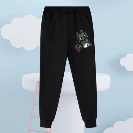 Kawaii Casual Toothless Hoodie 3-14Y Boys Girls Autumn Winter Cute Fashion Street Cartoon Outdoor Children
