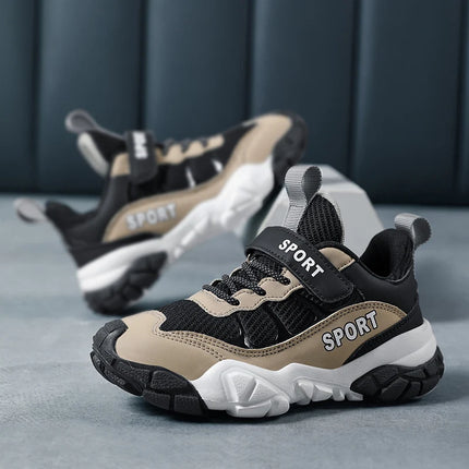 New Winter Versatile Childrens Sports Shoes Breathable Mesh Running Shoes with Foot Protection Soft Stable Daily Casual Shoes