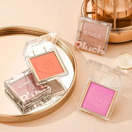 Pink Makeup Blush Palette Velvet Matte Light Shimmer Blusher Natural Cheek Contour Tint Peach Pink Rouge Cheek Contour Palette