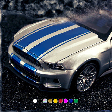 Car Stickers 6pcs Kit, Full Body Vinyl Decals, Racing Stripe Design for Roof Hood Door Exterior Car Modification (Multicolor)