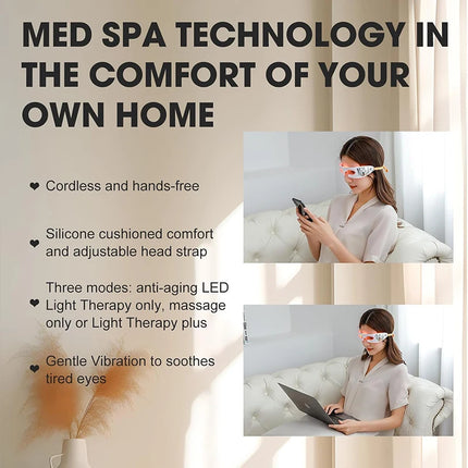 Red Light Theraphy Eye Massager Eyecare Glasses Eye Fatigue Relaxing Dark Circles Puffiness Wrinkles Reduction Beauty Care Tools