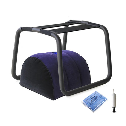 Adjustable Removable Bounce Weightless Stool Bedroom Chair With Inflatable Pillow Folding Metal Frame Furniture Portable Travel