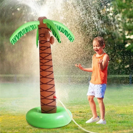 Summer Giant Inflatable Toys Cartoon Coconut Tree Hawaii Beach Swimming Pool Party Spray Sprinkler Inflatable Water Toys