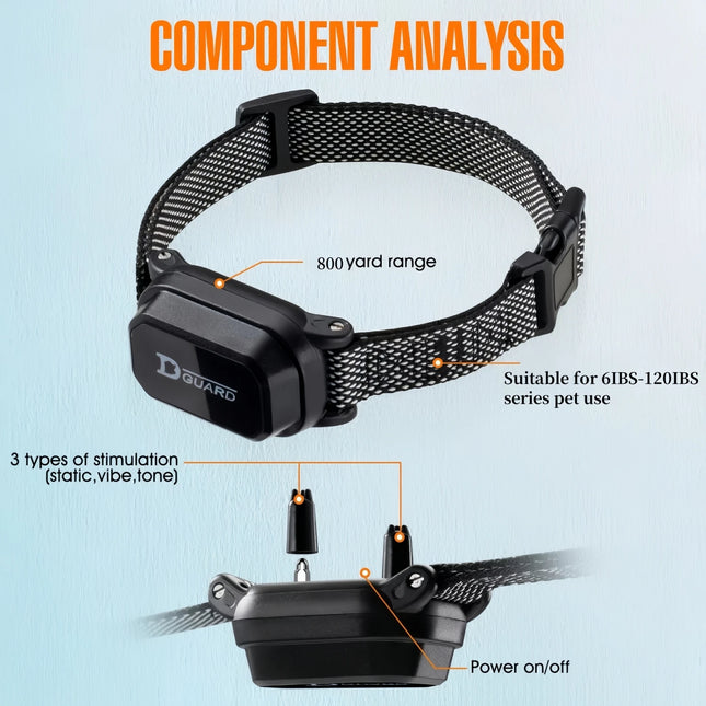 800m Digital Dog Training Collar Waterproof Rechargeable Remote Control Pet Trainer with LCD Display for All Sizes Shock Vibration Sound