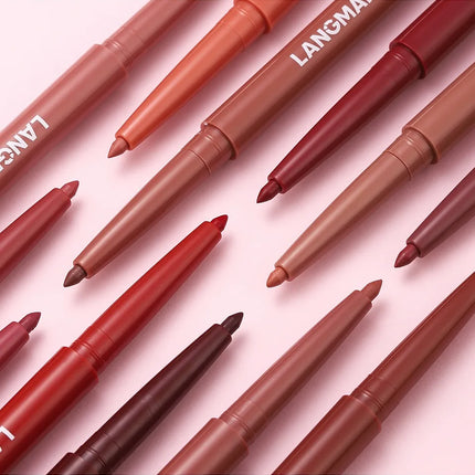 12-color Matte Lip Liner Waterproof Plumping Stain Lipstick Natural Nude Pink Lip Liner Professional Outline Lips Contour Makeup