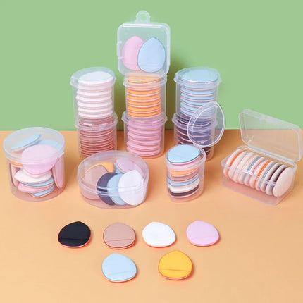 6/10Pcs Mini Finger Puff Foundation Small Air Cushion Powder Sponge Face Concealer BB Cream Cosmetic Applicator Makeup Tools