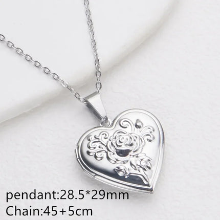 Stainless Steel Love Charm Open Heart Pendant Necklace For Women Jewelry Accessorie Valentine's Day Anniversary Gift