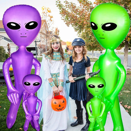 2Pcs Inflatable Alien Inflatable Toys For Halloween Thanksgiving Decoration Entertainment And Christmas Party Gifts