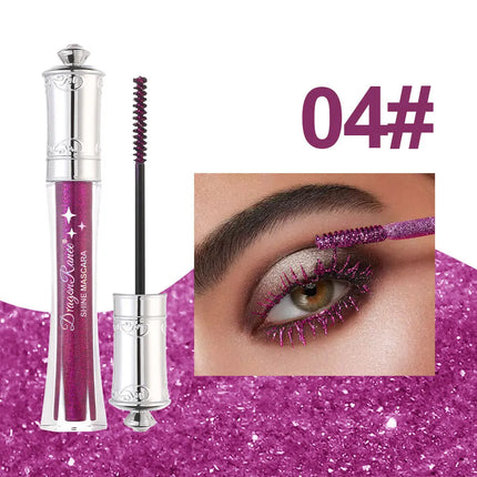 Shiny Diamond Colorful Mascara Blue Glitter Sparkling Waterproof Mascara Beauty Eyelashes Extension Quick Dry Shimmer Eye Makeup