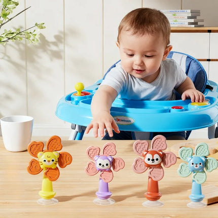 Baby Sensory Soothing Toy with Music And Rotating Flowers Early Education Health Material Touch & Sense Development for Infants