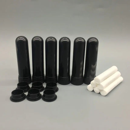 20-200set Colorful Plastic Nasal Inhalers Sticks Refill for Perfume with High Quality Replacement Cotton Wicks for Essentail Oil