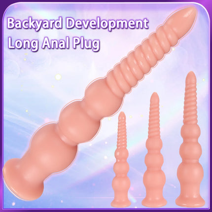 Large Long Spiral Anal Plug Training Expansion Big Knot Butt Plug Anal Dilator Prostate Massager Anal Sex Toys For Women Men Gay