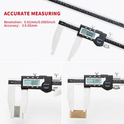 SHANHR 500/600 MM Digital Vernier Caliper Gauge Electronic Caliper LCD Micrometer Caliper Stainless Steel Measuring Tool