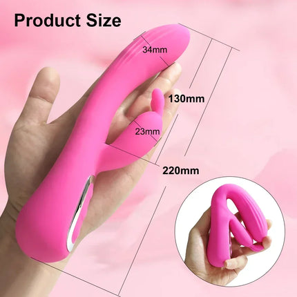 Powerful G Spot Dildo Rabbit Vibrator Adult Sex Toys for Woman Dual Motor Vibration Vagina Clitoris Stimulator Adult Sex Toy 18