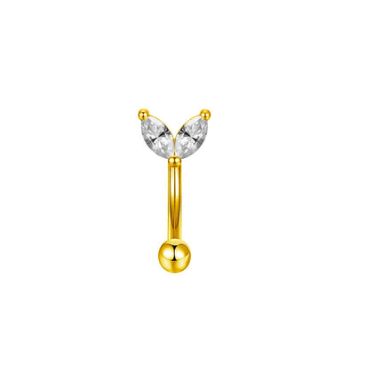 Rook piercing Butterfly Ear Cartilage Eyebrow Tragus Helix Piercing Stud Curved barbell Wholesale Body  Jewelry