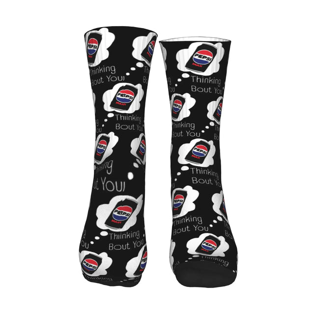 Thinking Bout You Pepsi Max Sports Socks Sweat Absorbing Stockings All Season Long Socks for Men Women Christmas Gifts