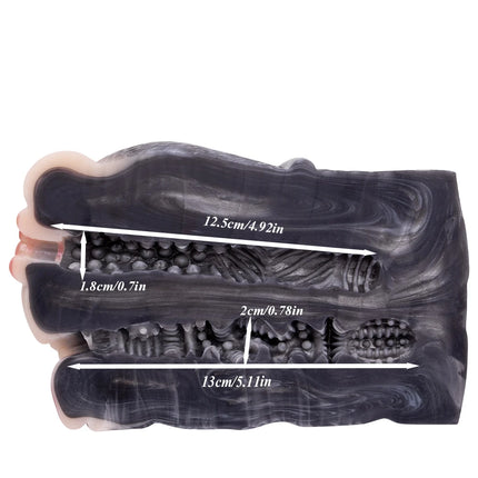 GEEBA Dual Hole Animal Pussy Man Penis Stroker Fantasy Silicone Male Masturbator Realistic Vagina Pocket Onahole Adult Sex Toys