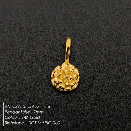eManco Gold Color Stainless Steel Diverse Flower Charms Natural Style for DIY Jewelry  Everyday Use Factory Direct Sales