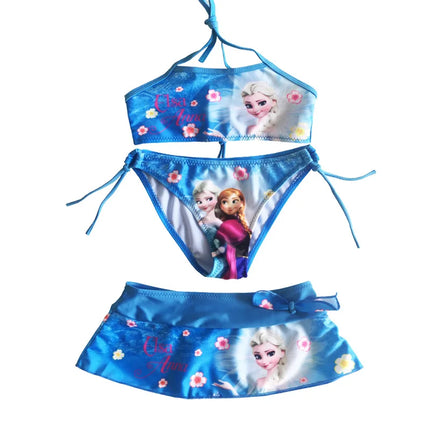 2026 New Summer Baby Girls Clothes Suit  Girls Cartoon Elsa Anna Swimwear Girls Frozen Bikini Set