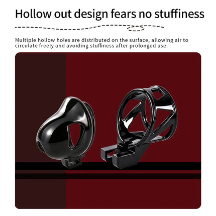 LICKER Easy To Wear ABS Stainless Steel Glans Chastity Cage Penis Head Breathable Chastity Lock Dick Bondage For Men Sissy Gay