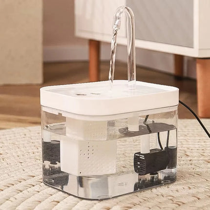 Transparent Cat Drinking Fountain, Automatic Circulating Live Water Basin, Dog Smart Water Fountain, Pet Supplies