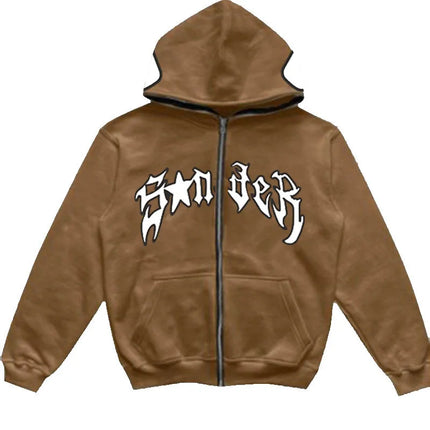 European and American Halloween Personalized Men's and Women's Sweatshirts and HoodiesY2KCouple Large Size Spider-Manzip hoodie