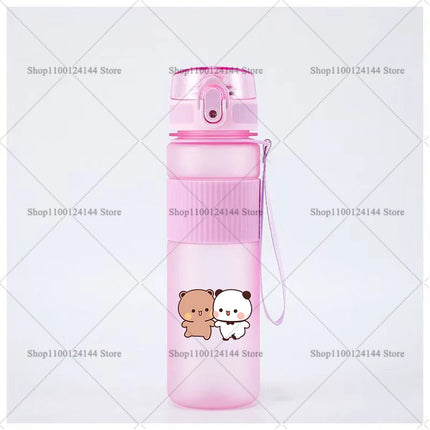 Bubu Dudu Water Bottle Yier Bear Panda Girl Boy Large Capacity Sports Kettle Transparent Cold Water Cup Outdoor Portable 550ml